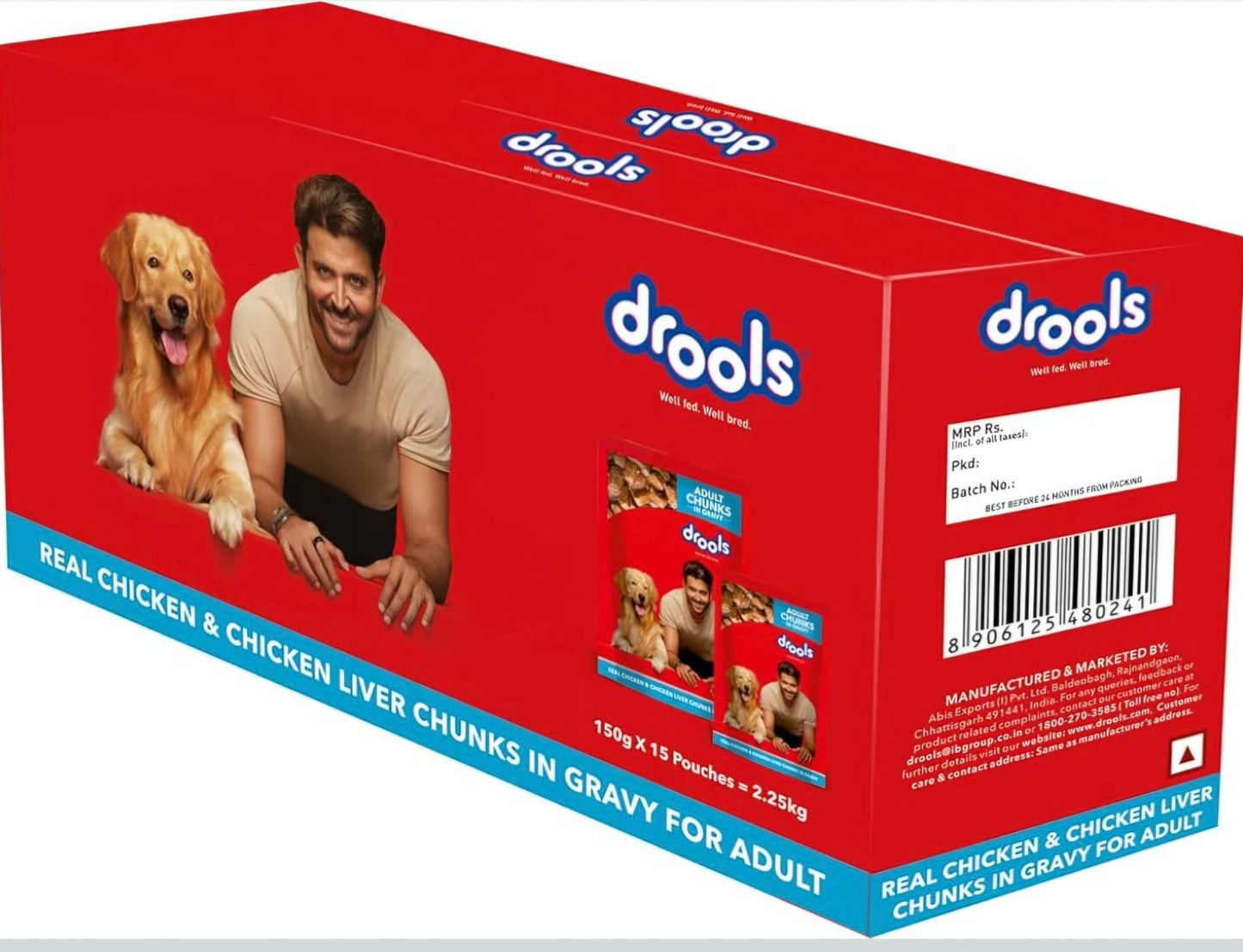 Drools Real Chicken & Chicken Liver Chunks in Gravy Adult Dog Wet Food