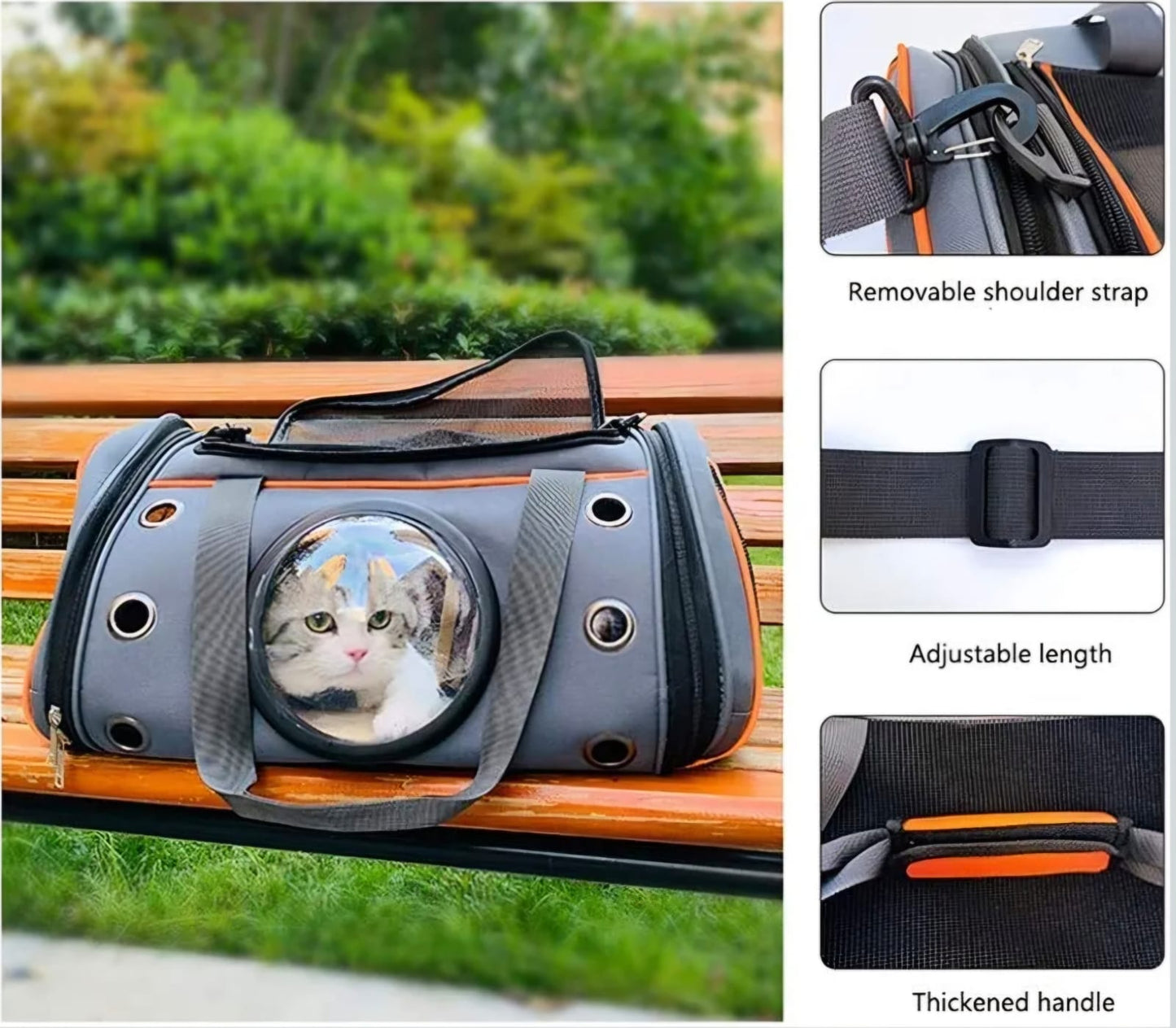 Dogs And Cat Shoulder Travel Bag Cat Dog Carrying Bag Pet Carrier Bag Soft Breathable Small Pet Handbag Cat Backpack(Orange)