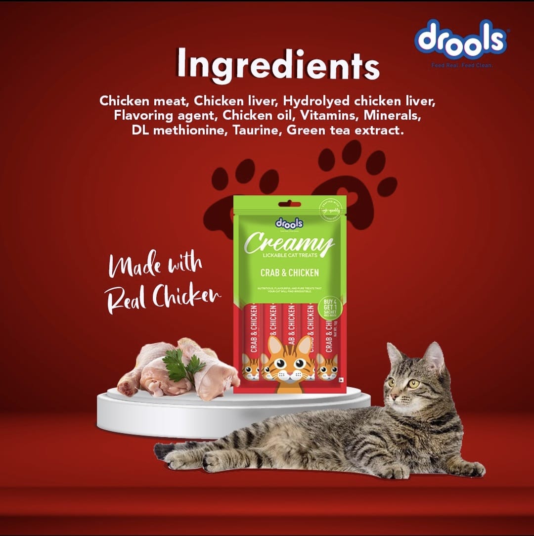 Drools Crab and Chicken Creamy Cat Treats
