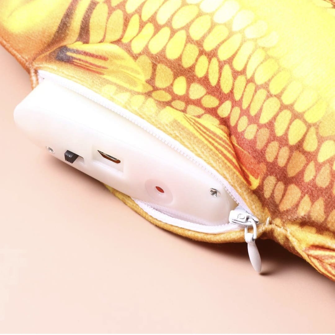 Electric Flopping Fish, Moving Cat Kicker Fish Toy, Floppy Fish Toy for Small Dogs Wiggle Fish Catnip Toys, Motion Kitten Toy Plush Interactive Cat Toys for Exercise, Mice Animal Toys,Chargeable