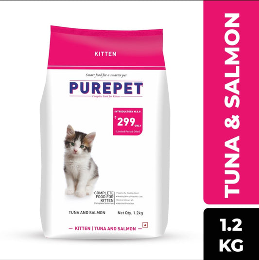 Purepet Kitten Tuna and Salmon Cat Dry Food