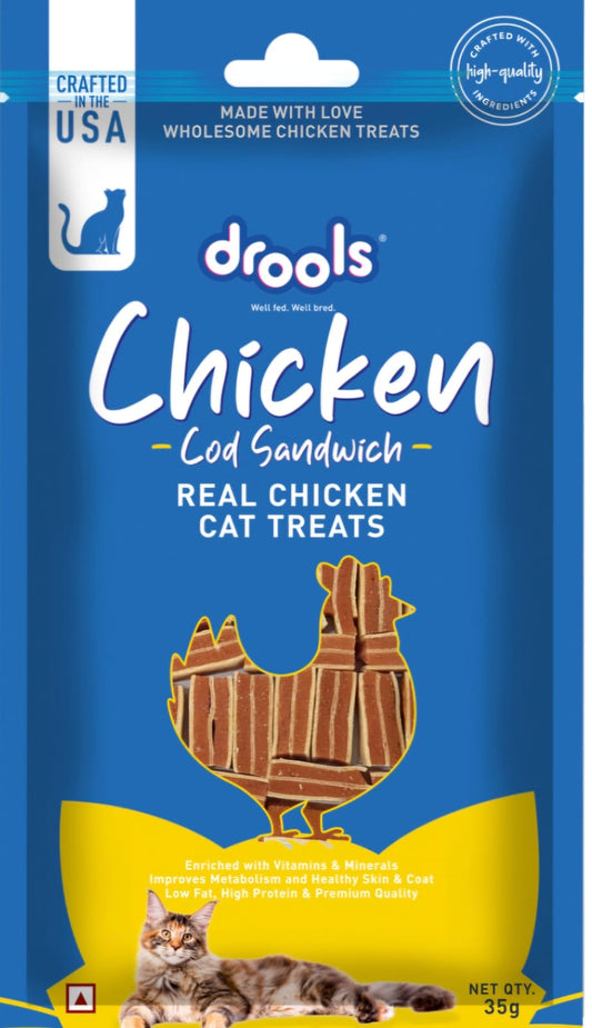 Drools Chicken Cod Sandwich Cat Treats