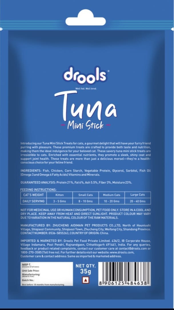 Drools Tuna Mini Stick Cat Treats