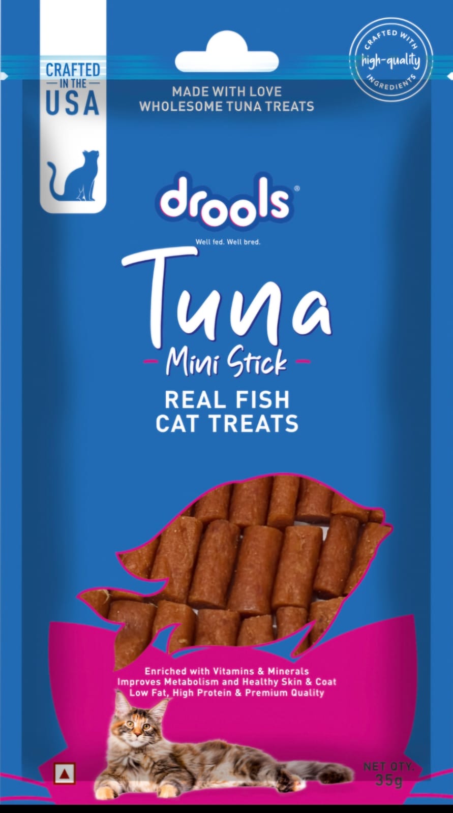 Drools Tuna Mini Stick Cat Treats