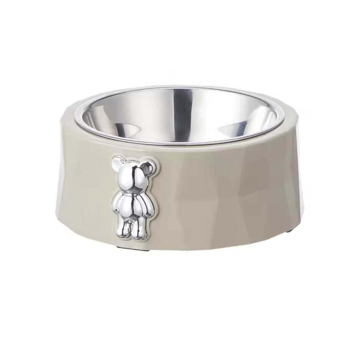 Teddy Charm Geometric Dog Food Bowl with Removable inner
