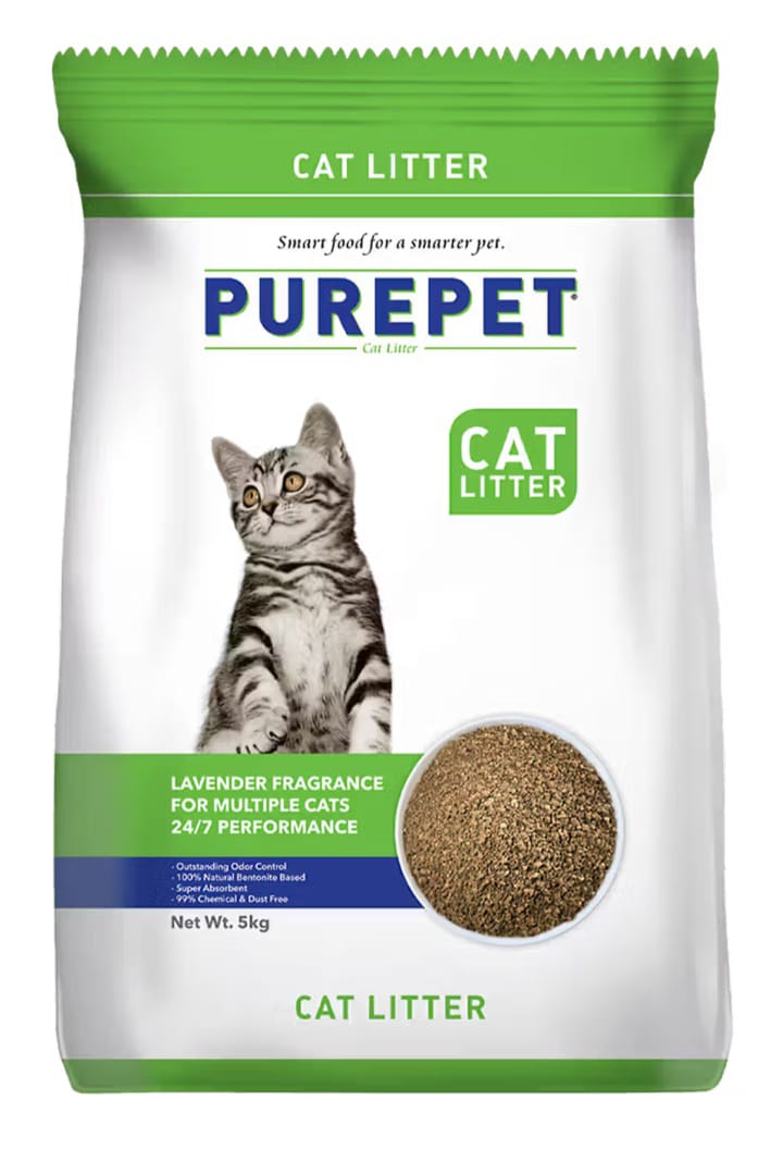 Purepet Clumping Lavender Fragrance Cat Litter Adult & kitten Cats