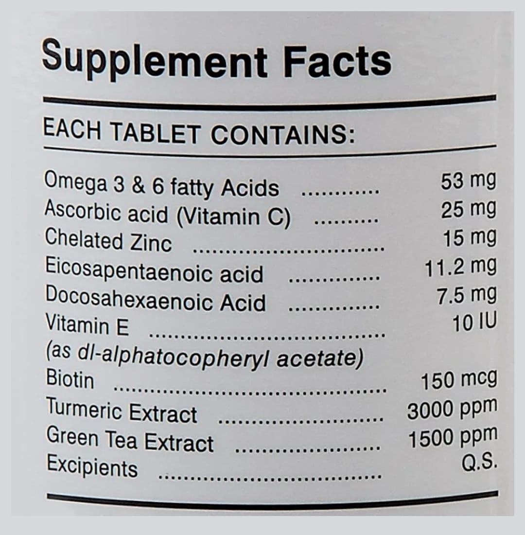 Drools Absolute Skin+ Coat Supplement Tablets for Pets