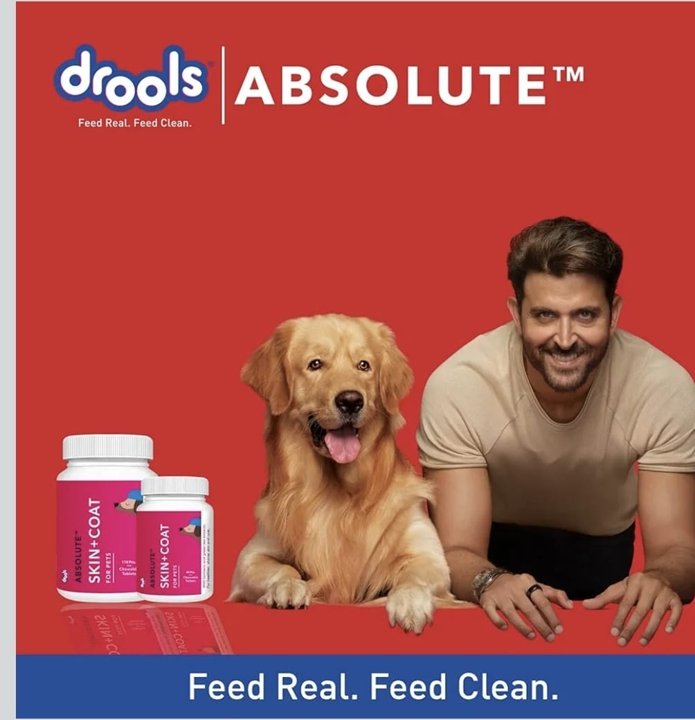 Drools Absolute Skin+ Coat Supplement Tablets for Pets