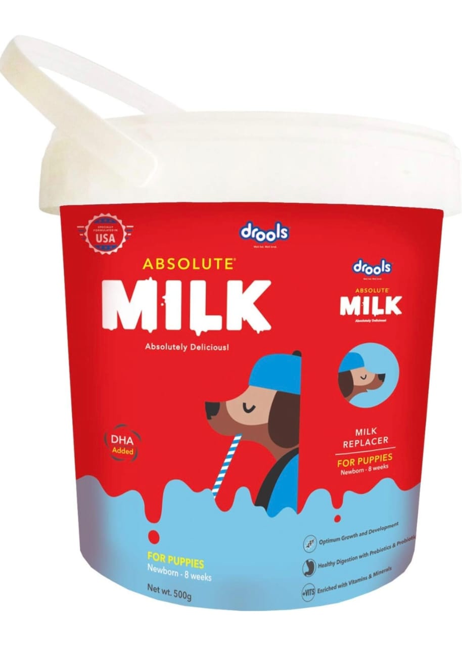 Drools Absolute Liquid Mik for Newborn Puppy Dod, 500G Pack