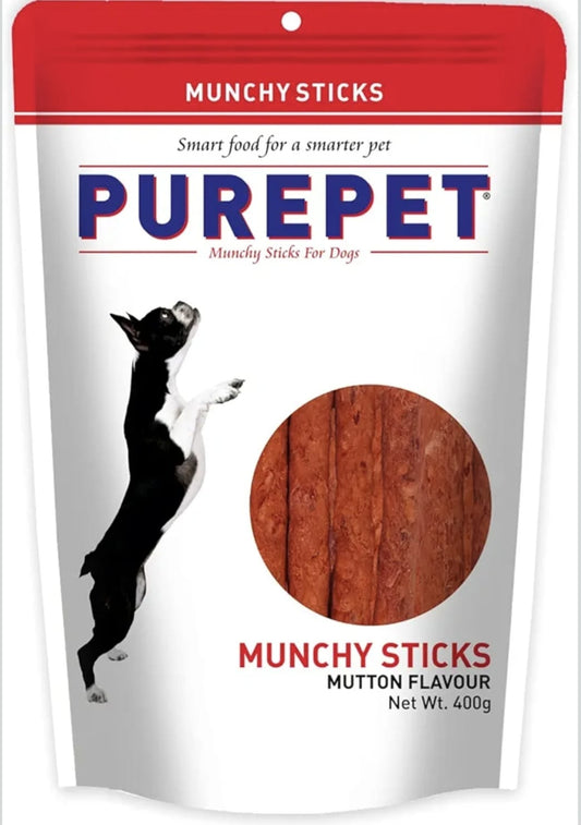 Purepet Dog Treat Muncy Sticks, Chicken and Mutton Flavor