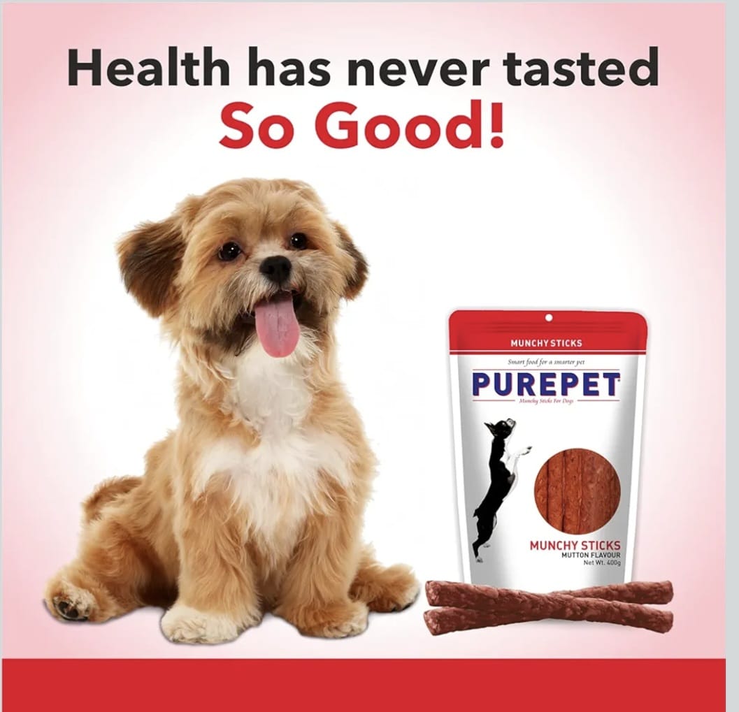 Purepet Dog Treat Muncy Sticks, Chicken and Mutton Flavor