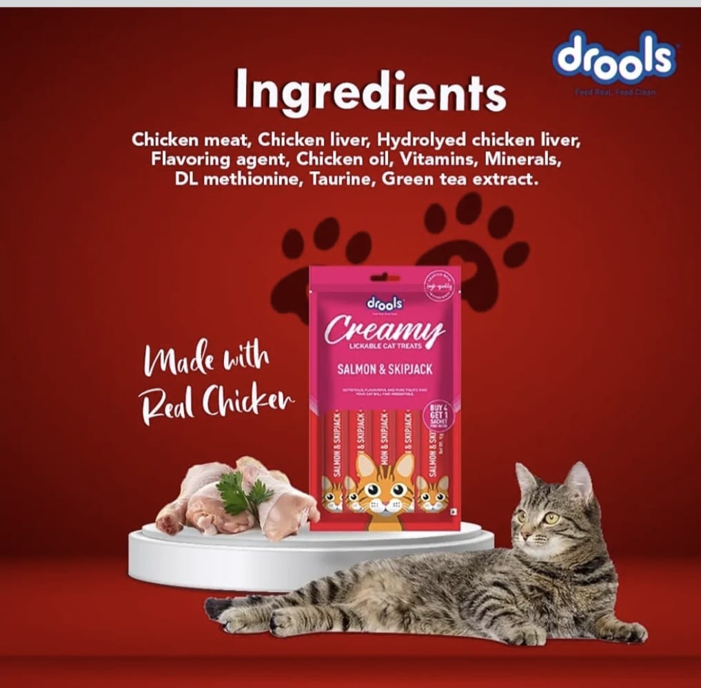 Drools Salmon & Skipjack Creamy Cat Treats