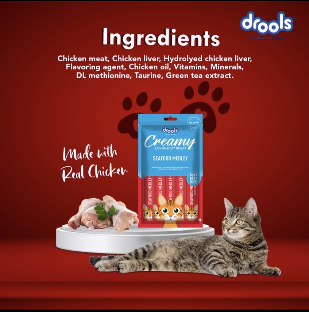 Drools Seafood Medley Creamy Cat Treats