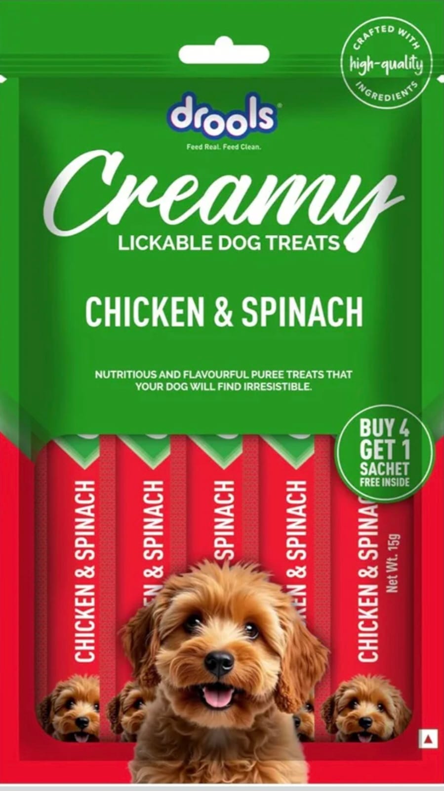 Drools Chicken & Spinach Creamy Dog Treats
