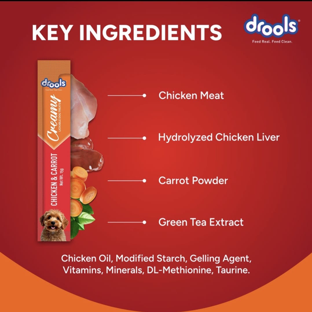 Drools Chicken & Carrot Creamy Dogs Treats