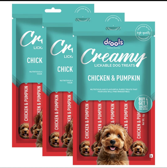 Drools Chicken & Pumpkin Creamy Dogs Treats