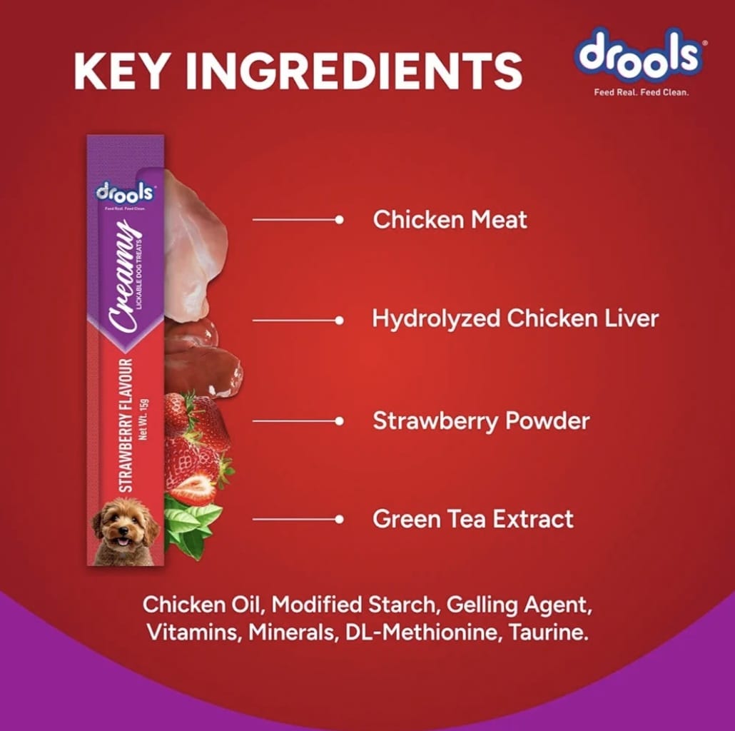 Drools Strawberry Flavour Creamy Dogs Treats