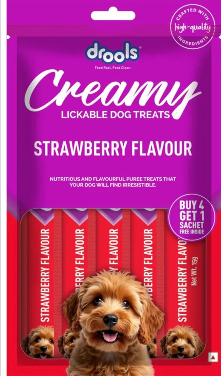 Drools Strawberry Flavour Creamy Dogs Treats