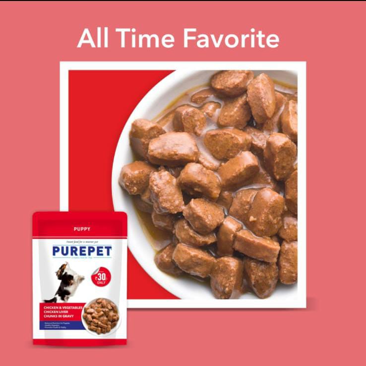 Purepet Chicken & Vegetable Chunks in Gravy Puppy Dog Wet Food