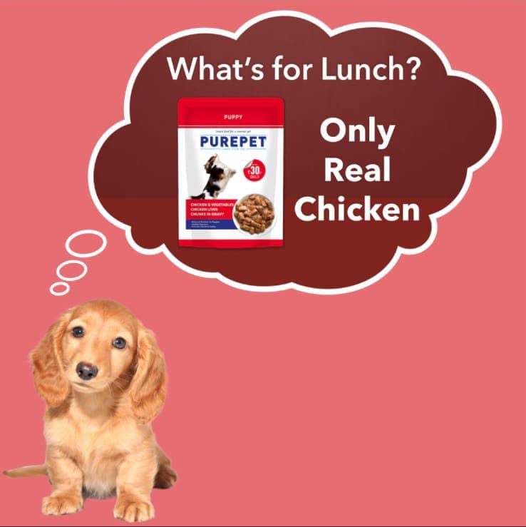 Purepet Chicken & Vegetable Chunks in Gravy Puppy Dog Wet Food