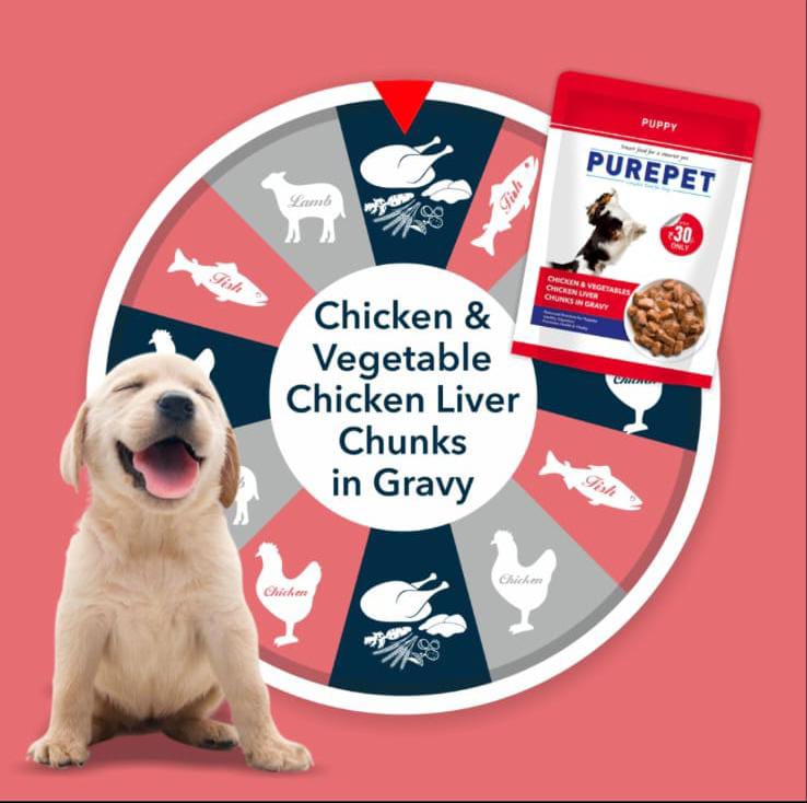 Purepet Chicken & Vegetable Chunks in Gravy Puppy Dog Wet Food