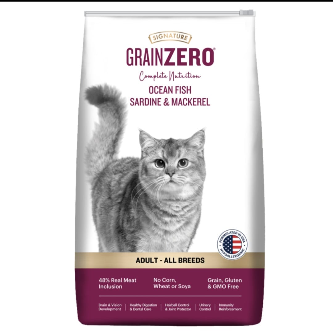 Signature Grain Zero Ocean Fish, Sardine and Mackerel Adult Cat Dry Food
