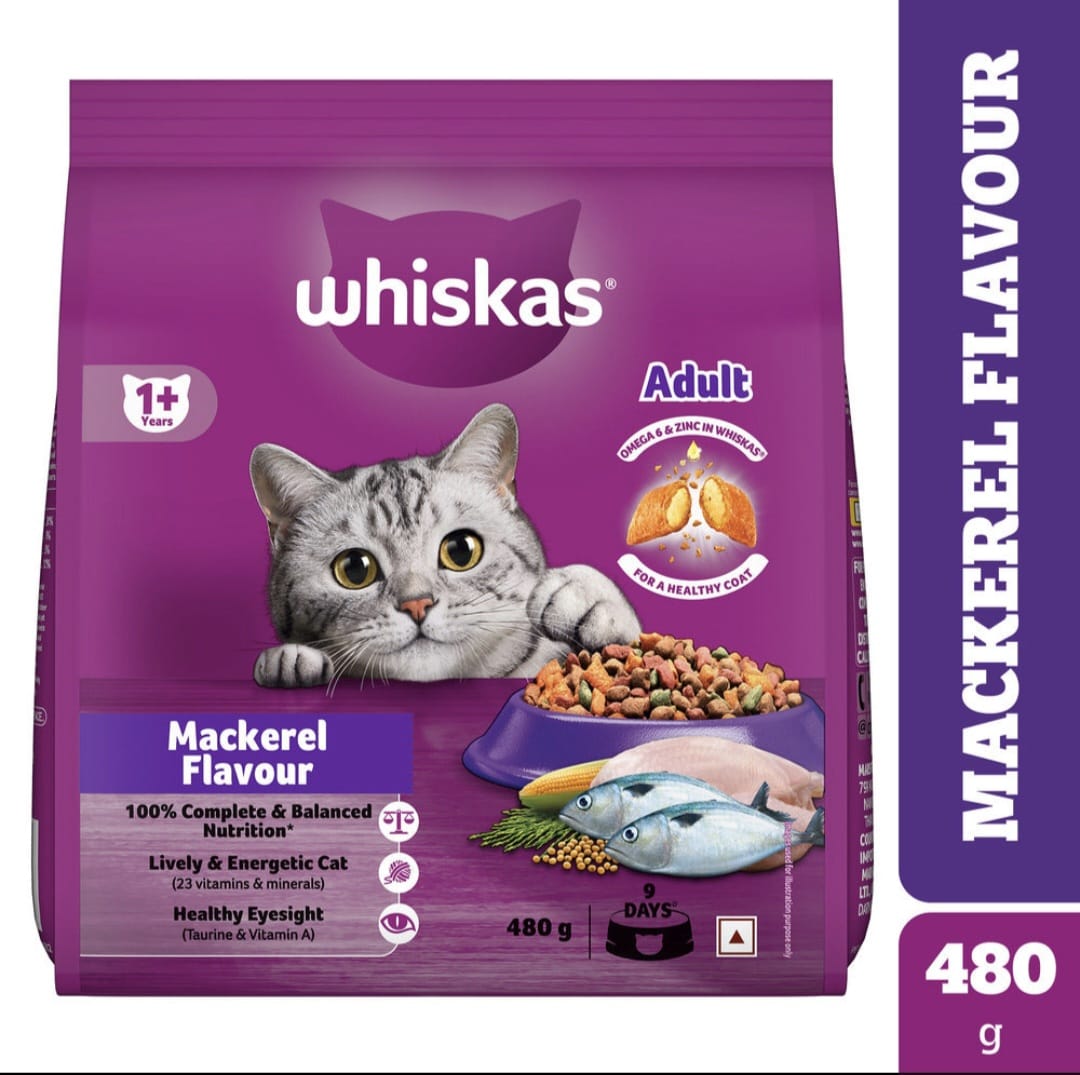 Whiskas Mackerel Flavour Adult Cat Dry Food
