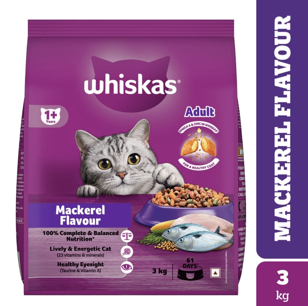 Whiskas Mackerel Flavour Adult Cat Dry Food