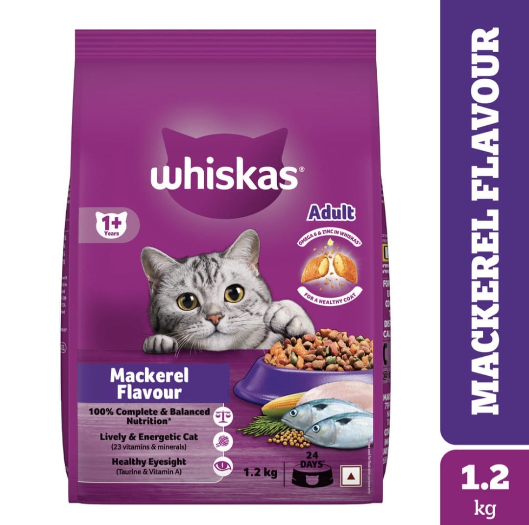 Whiskas Mackerel Flavour Adult Cat Dry Food