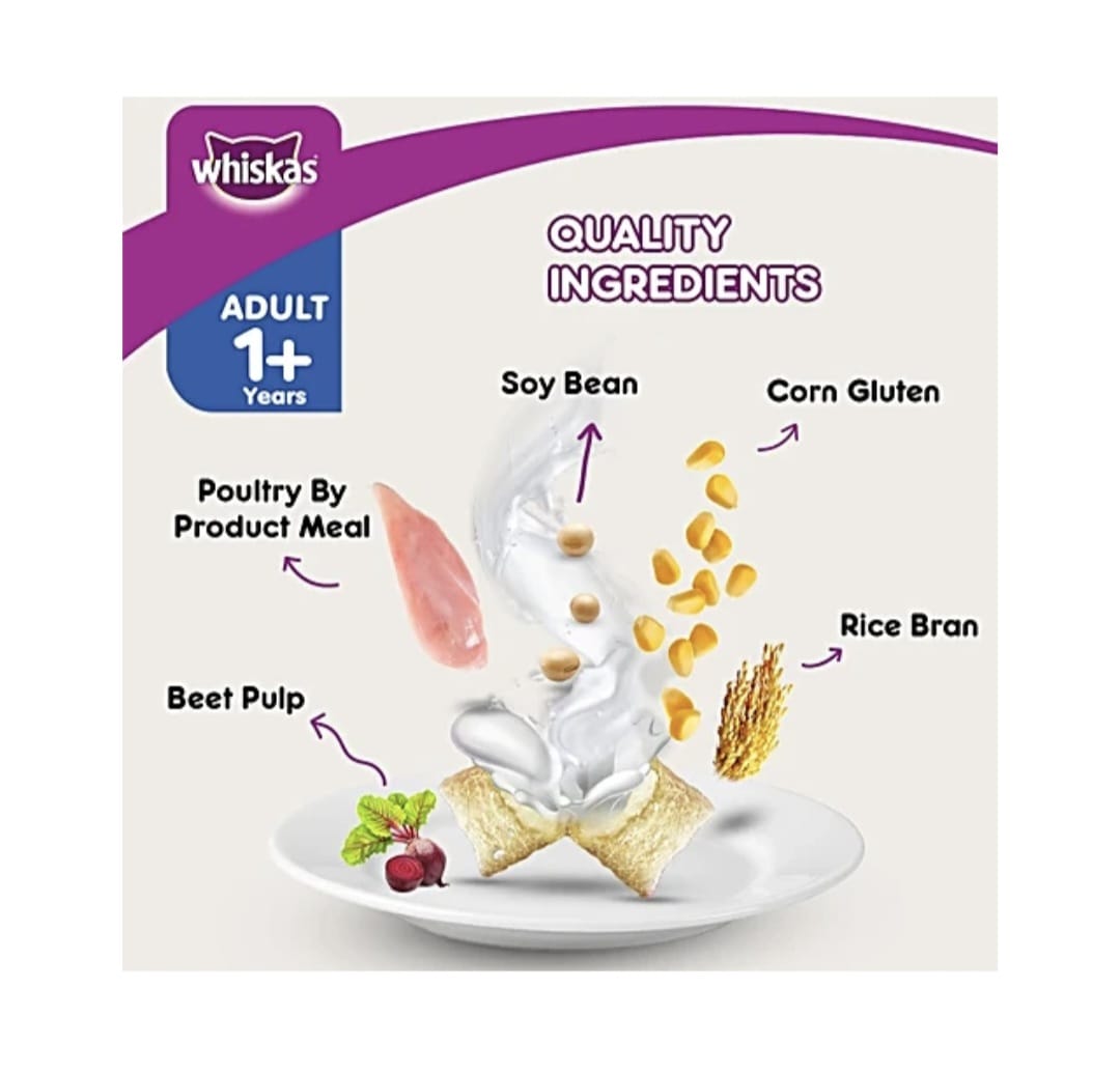 Whiskas Skin & Coat Adult Cat Dry Food Active