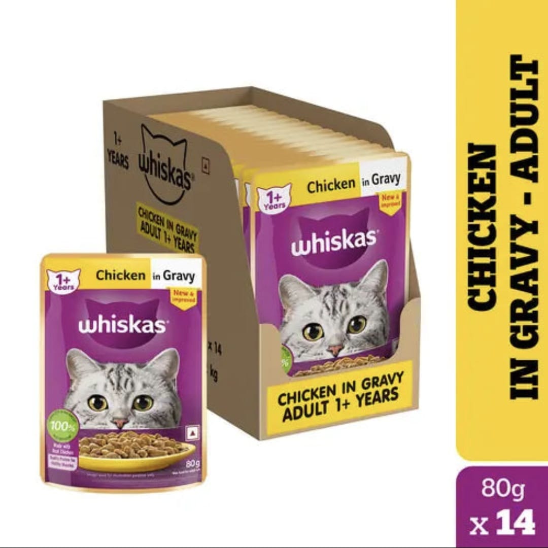 Whiskas Chicken in Gravy for Adult Cat (1+ Years)