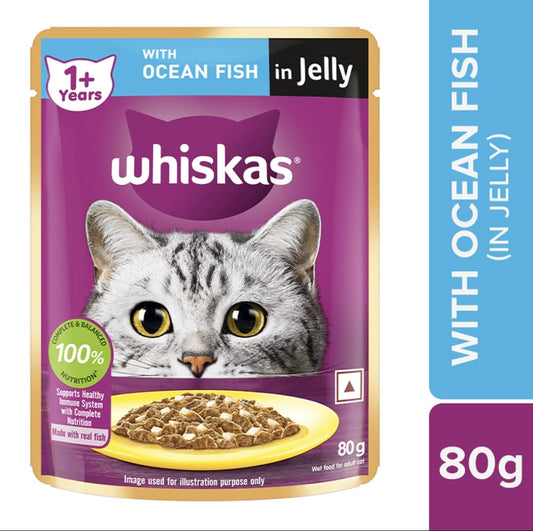 Whiskas Ocean Fish in Jelly for Adult Cat (1+ Years)