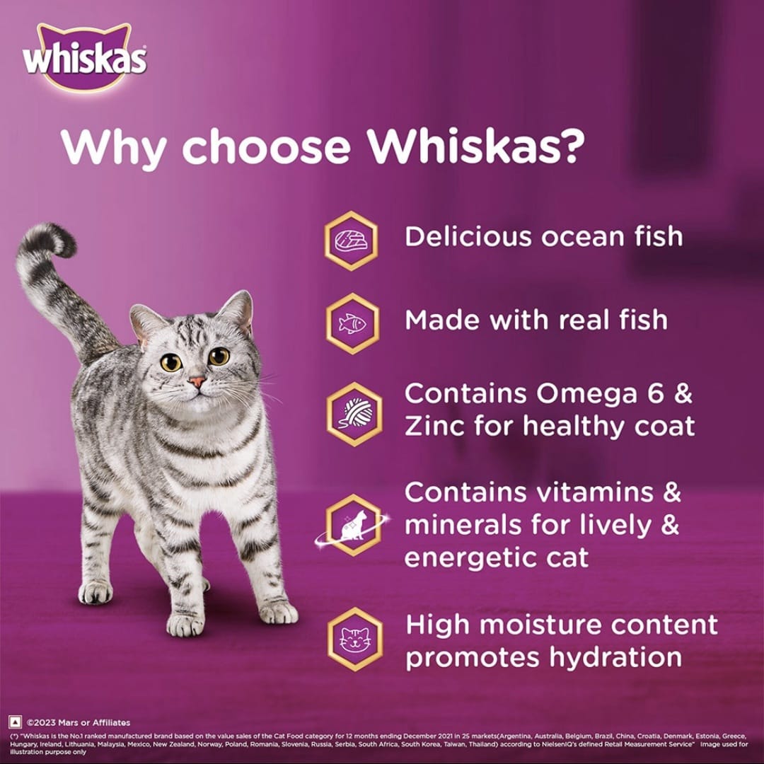 Whiskas Ocean Fish in Jelly for Adult Cat (1+ Years)