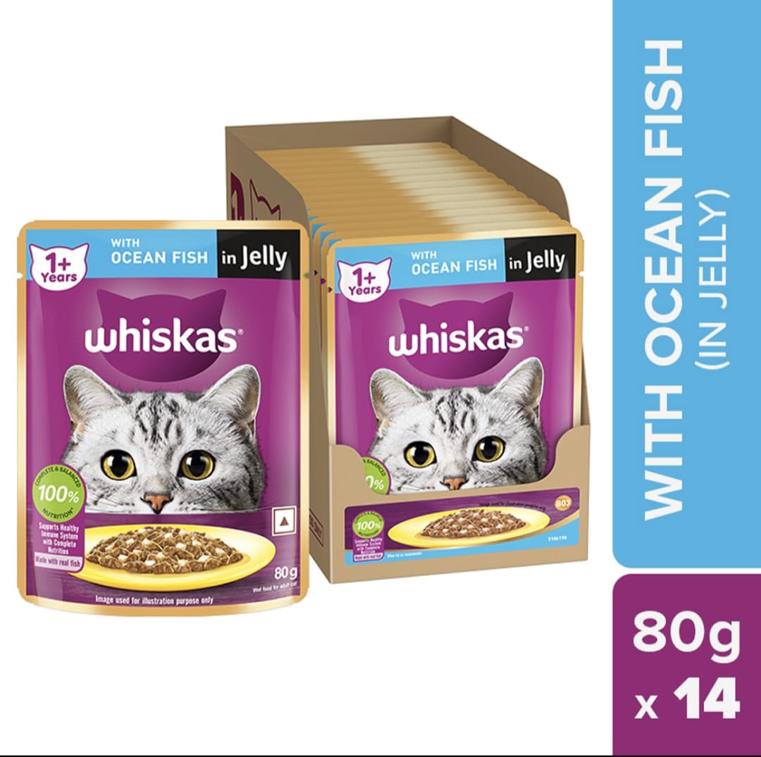 Whiskas Ocean Fish in Jelly for Adult Cat (1+ Years)