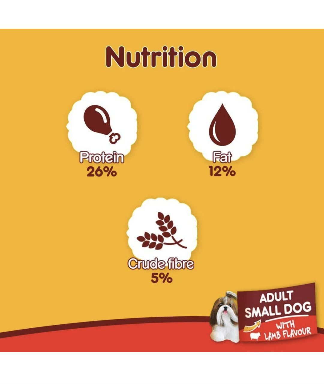 Pedigree Lamb Flavour Small Dog Adult Dry Food