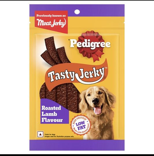 Pedigree Roasted Lamb Flavour Tasty Jerky Dogs Treats