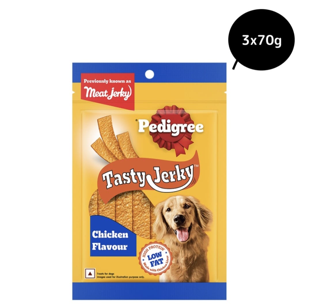 Pedigree Chicken Flavour Tasty Jerky Dogs Treats