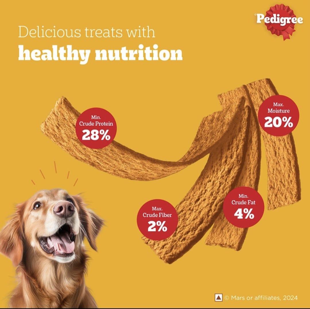 Pedigree Chicken Flavour Tasty Jerky Dogs Treats