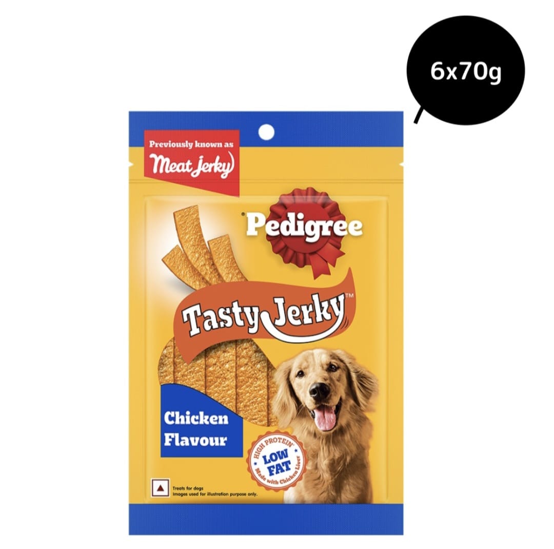 Pedigree Chicken Flavour Tasty Jerky Dogs Treats