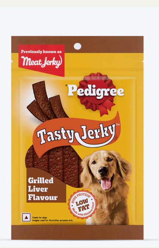 Pedigree Grilled Liver Flavour Tasty Jerky Dogs Treats