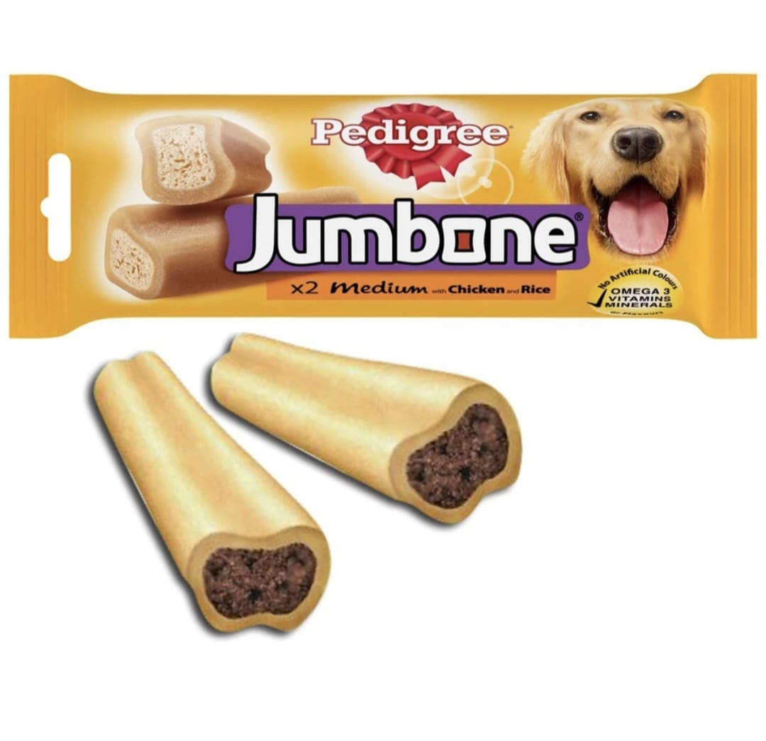 Pedigree Jumbone Chicken & Rice Adult Dog Treat(2 Stick, Dog Dental Treat)