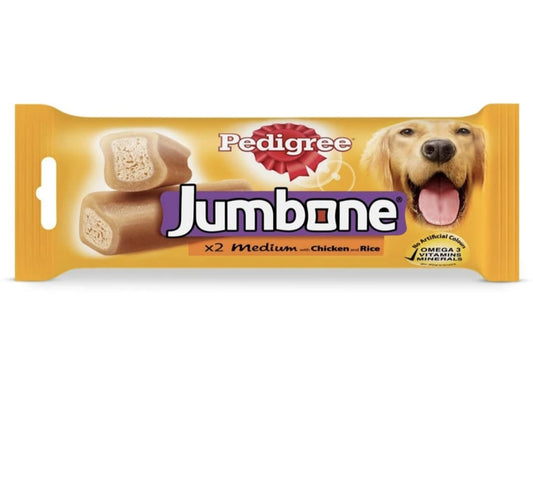 Pedigree Jumbone Chicken & Rice Adult Dog Treat(2 Stick, Dog Dental Treat)