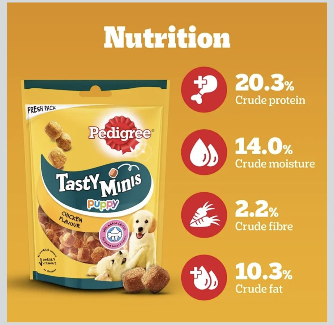 Pedigree Chicken Flavour Tasty Minis Puppy Dog Treats