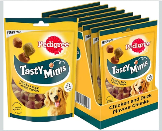 Pedigree Chicken & Duck Flavour Chunks Tasty Minis Adult Dog Treats