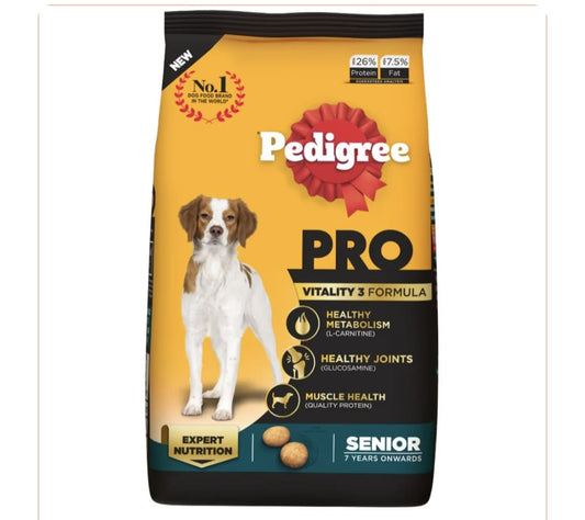 Pedigree Pro Senior 7 Year Onwards Dog Dry Food