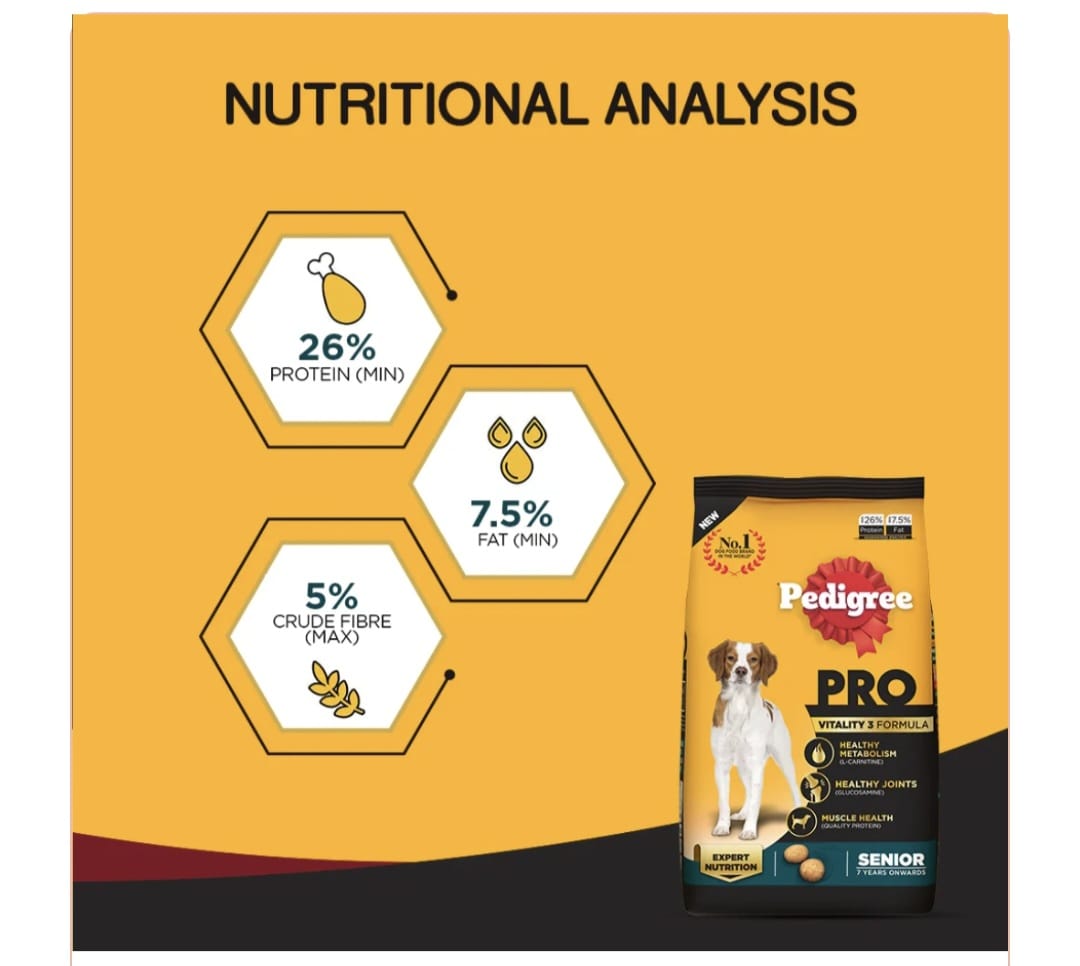 Pedigree Pro Senior 7 Year Onwards Dog Dry Food