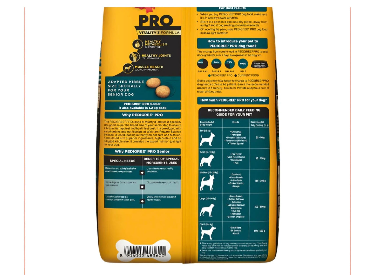 Pedigree Pro Senior 7 Year Onwards Dog Dry Food