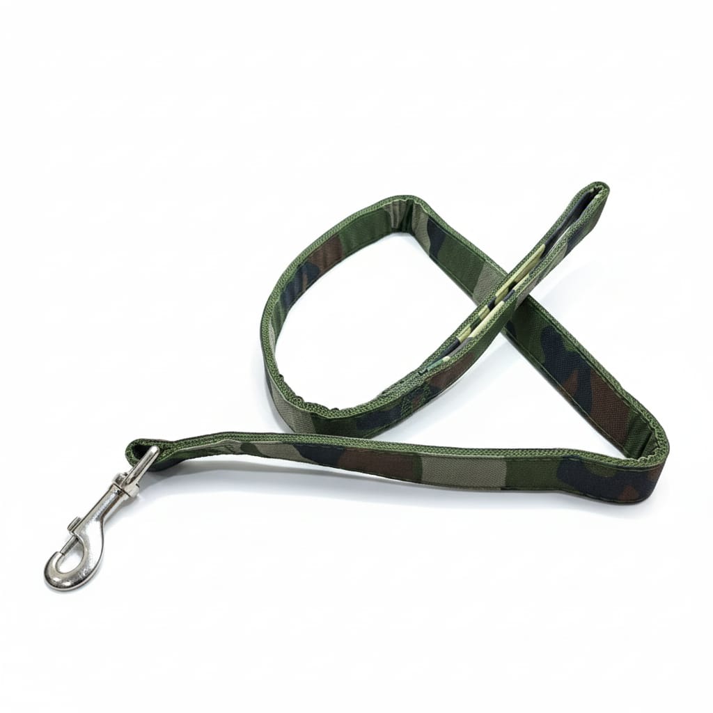 Dog Army Print Adjustable Coler and Lease for Messy and Large Breed Dog Neck Coler