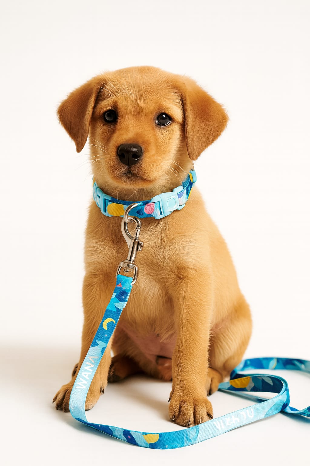 Printed Coler and Lease Set for Puppy and Small Bread Dogs