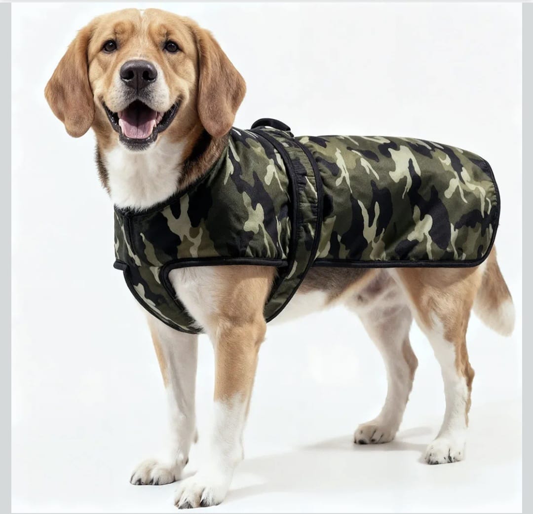 DOG Jacket & Dog Coat for Winter Ultra Warm Camouflage Army Coat Thicker Fleece Dog Hoodie Vest for Cold Weather in Different Colours  and Sizes Cloth